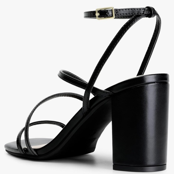 NWT Dream Paris Strappy Chunky Square Open Toe Block Heel Sandals - Picture 5 of 8